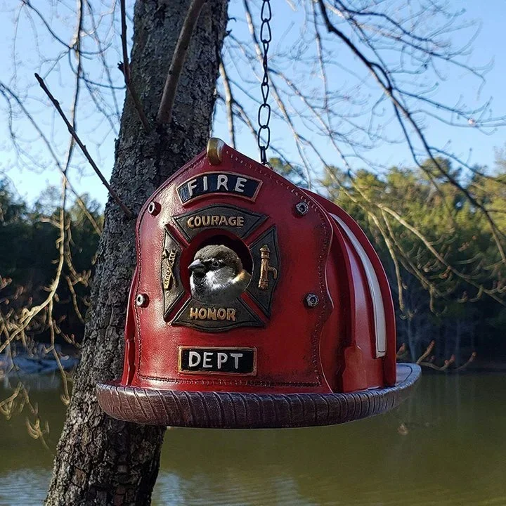 Fire Helmet Birdhouse
