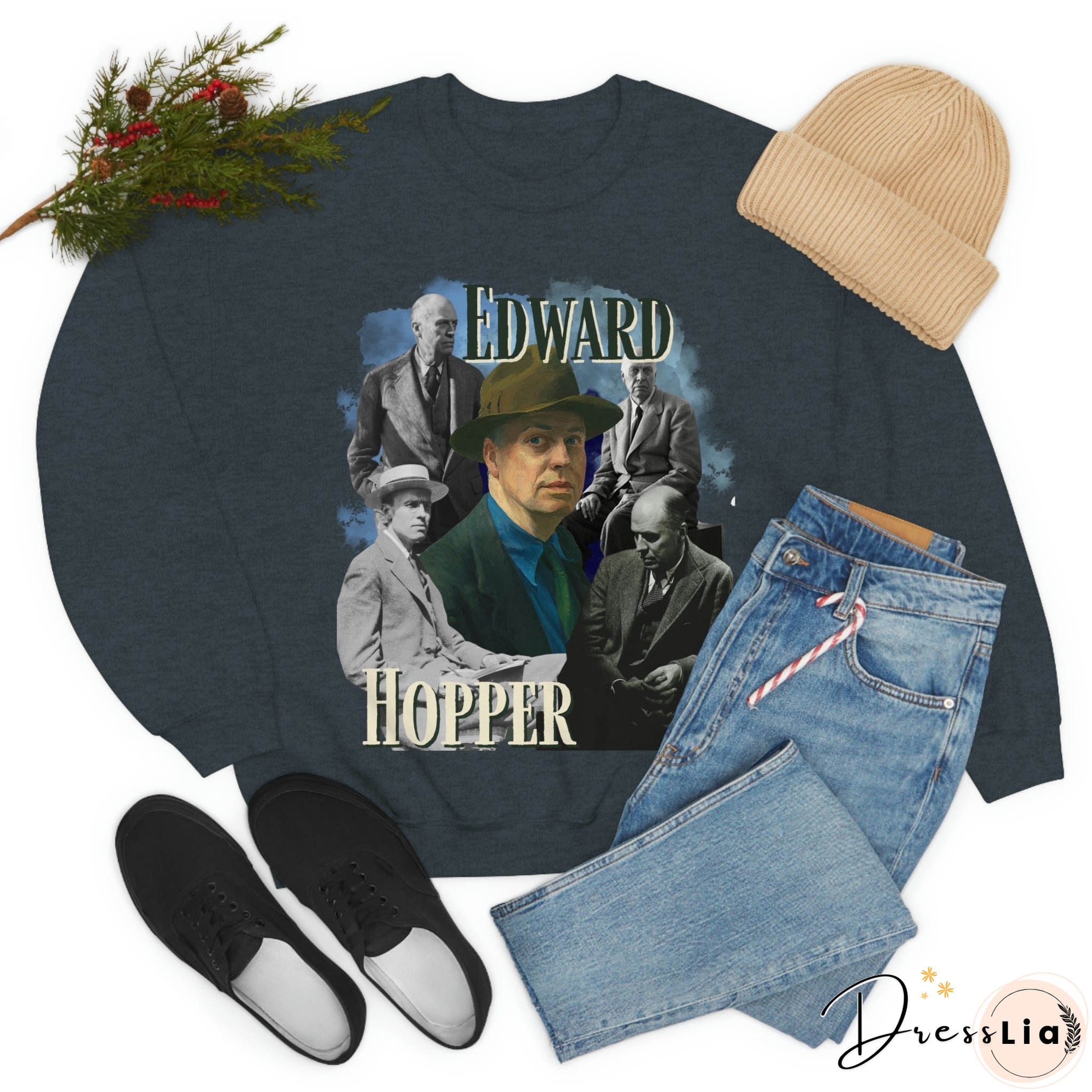 Edward Hopper Sweatshirt, Y2K Style Bootleg Famous American Realist Artist Fan Retro Pullover Crewneck, Artist Gift