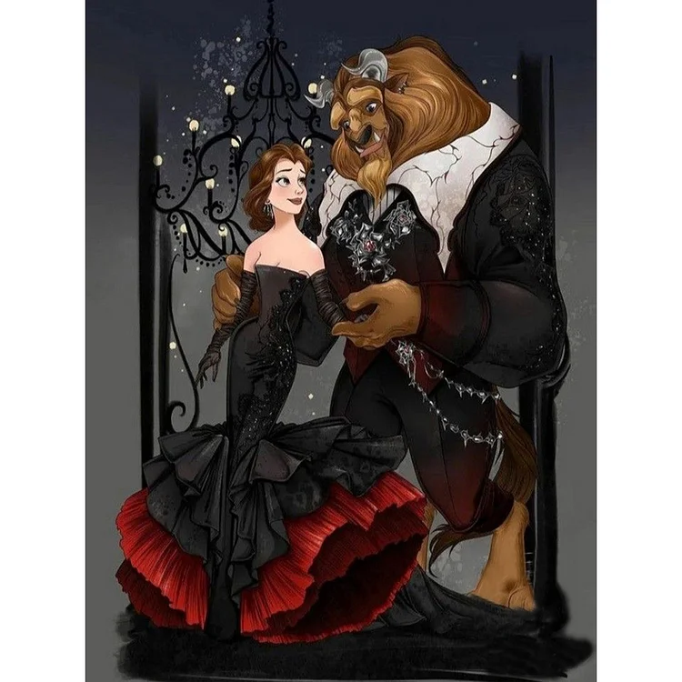 Disney Beauty And The Beast Diamond Painting Cartoon Movie Characters Full  Square/Round Rhinestone Diamond Embroidery