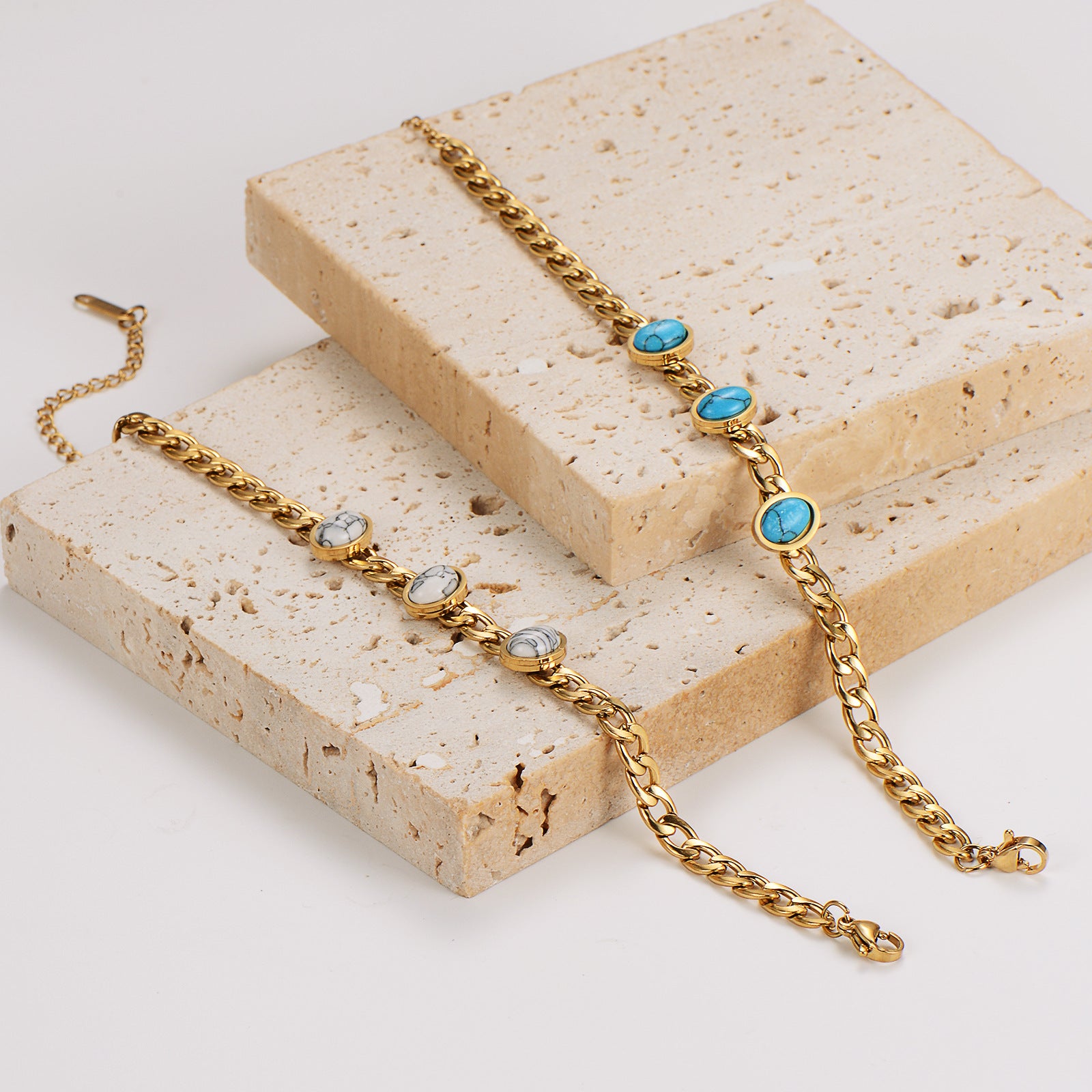 Women IG Style Ellipse U-Shape Stainless Steel Electroplating Bracelets