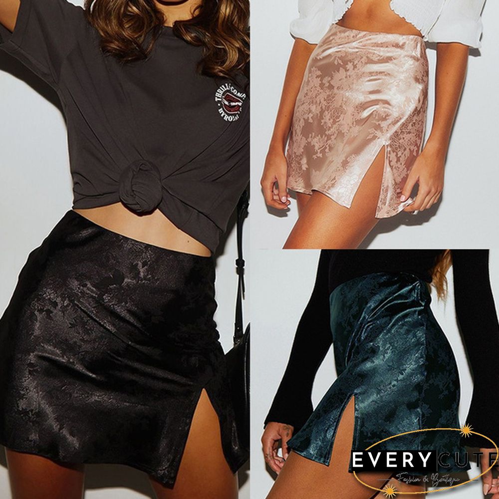 Summer Women Skirt High Waist Zip Skirt Women Party Skirt Ladies Short Beach Skirts