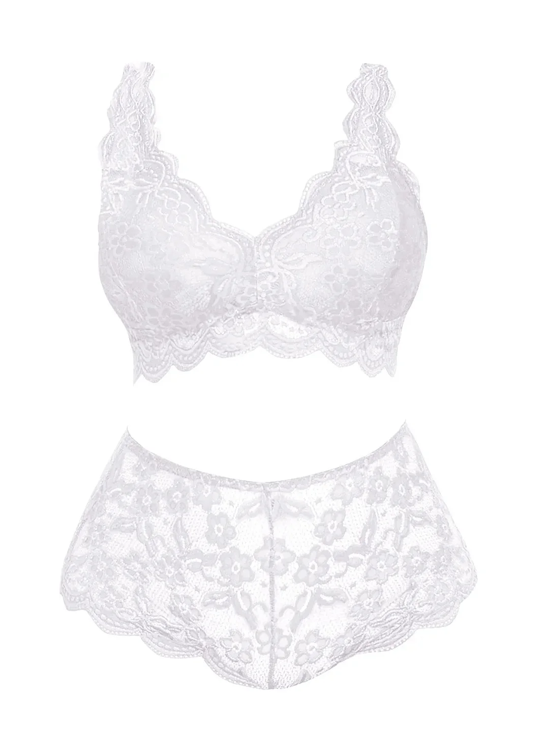 Plus Size Lingerie Sets Floral Lace Bridal Lingerie For Women