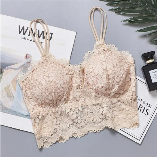 2020 Women's Underwear Sexy Lace Flower Bra Women's Large Size Bra Lingerie Underwear Full Cup