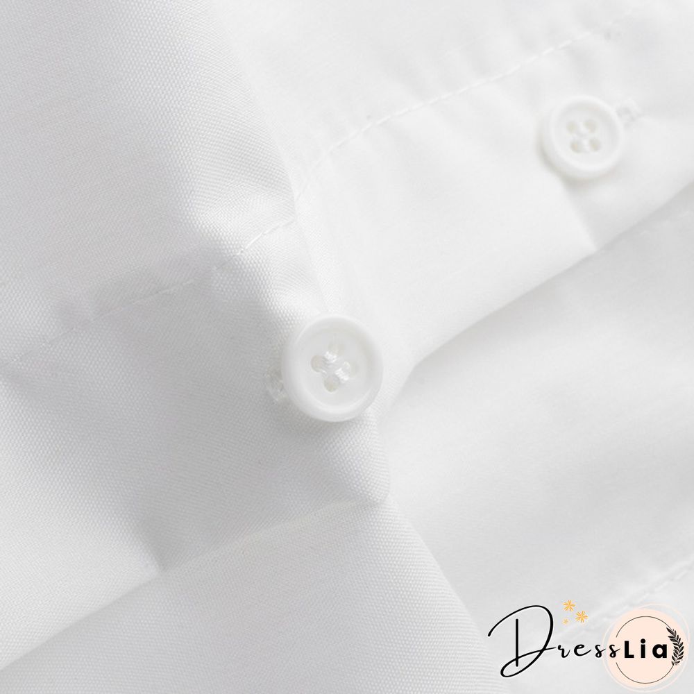 S-5XL Women Solid Color Lapel Button Long Sleeve Blouse Casual Elegant Loose Streetwear Tops Shirt Plus Size Manteau