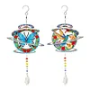 2pcs DIY Diamond Painting Bird Butterfly Wind Chimes Crystal Window Suncatcher Craft Set Birthday Gifts Home Garden Decor