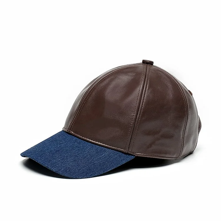 BEAUTODAYBaseball Caps Women Genuine Sheepskin Patchwork Mixed Colors Comfortable 2023 Ladies Hats Handmade 96508