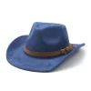 Unisex Western Cowboy Outdoor Wool Suede Hat by Inlyline