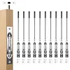 [US Local Warehouse] 10 Packs Lever Extension Flush Bolt 16.54in Latch Slide Bolt Lock Solid Stainless Steel French Door Locks for Commercial Applications Store School Office