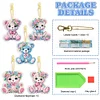 5Pcs DIY Bear Double Sided Special Shaped Diamond Painting Keychains
