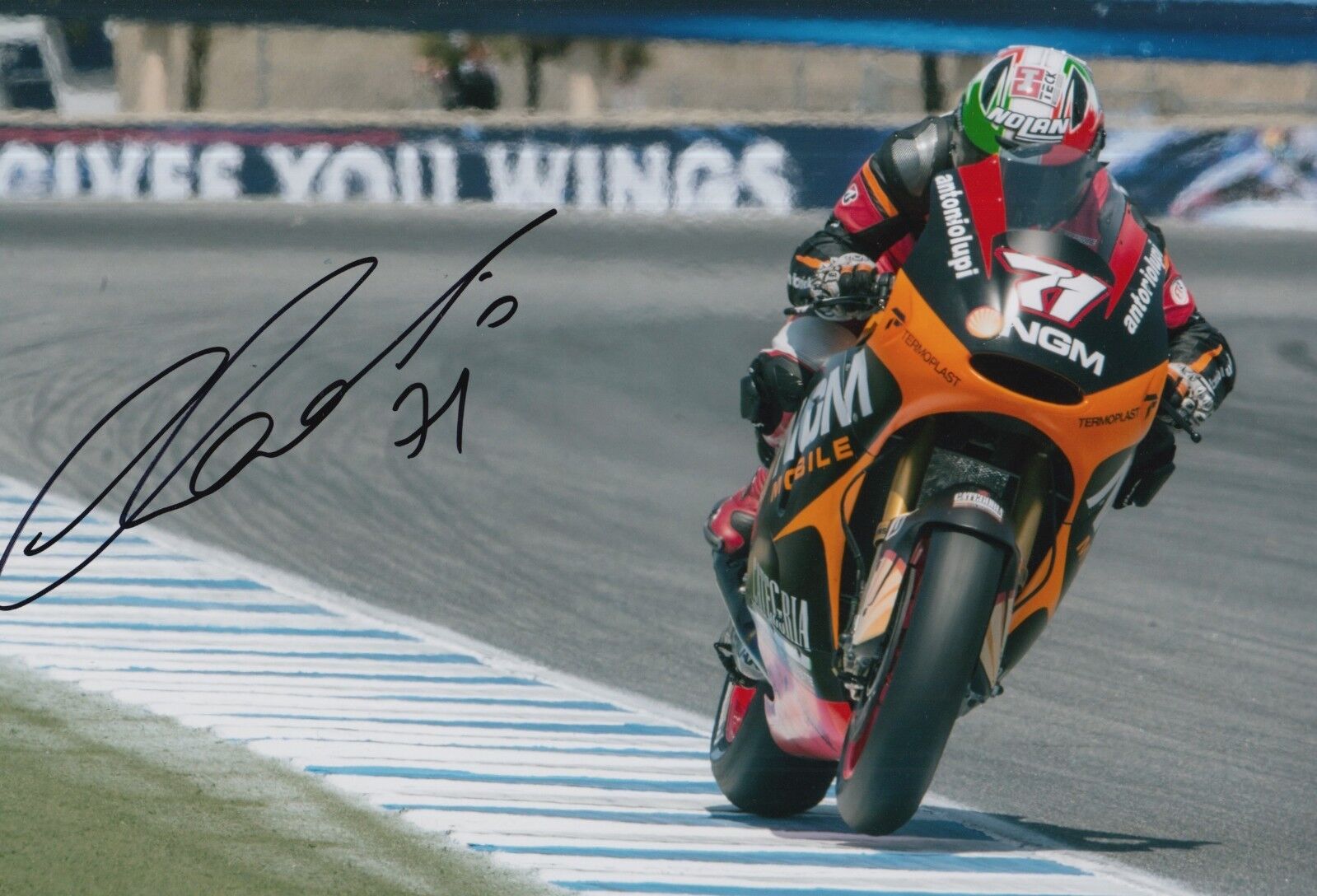 Claudio Corti Hand Signed NGM Mobile Forward Racing 12x8 Photo Poster painting MOTOGP 1.