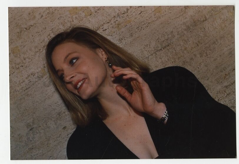 Jodie Foster - Vintage Candid Photo Poster painting by Peter Warrack - Previously Unpublished