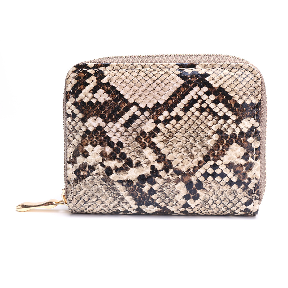 Mature Women Snakeskin Wallet Zipper Coin Purse