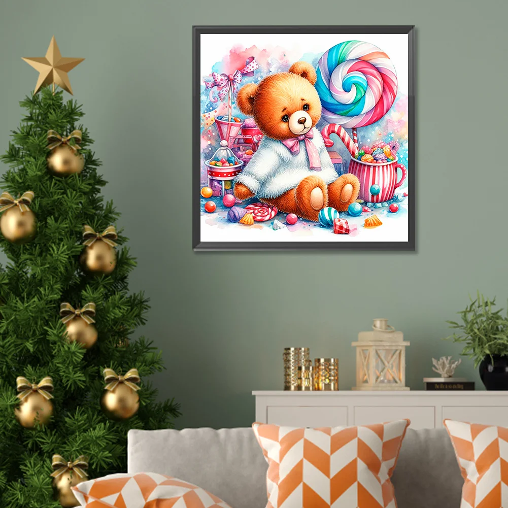 Diamond Painting - Full Round Drill - Candy Bear(Canvas|30*30cm)