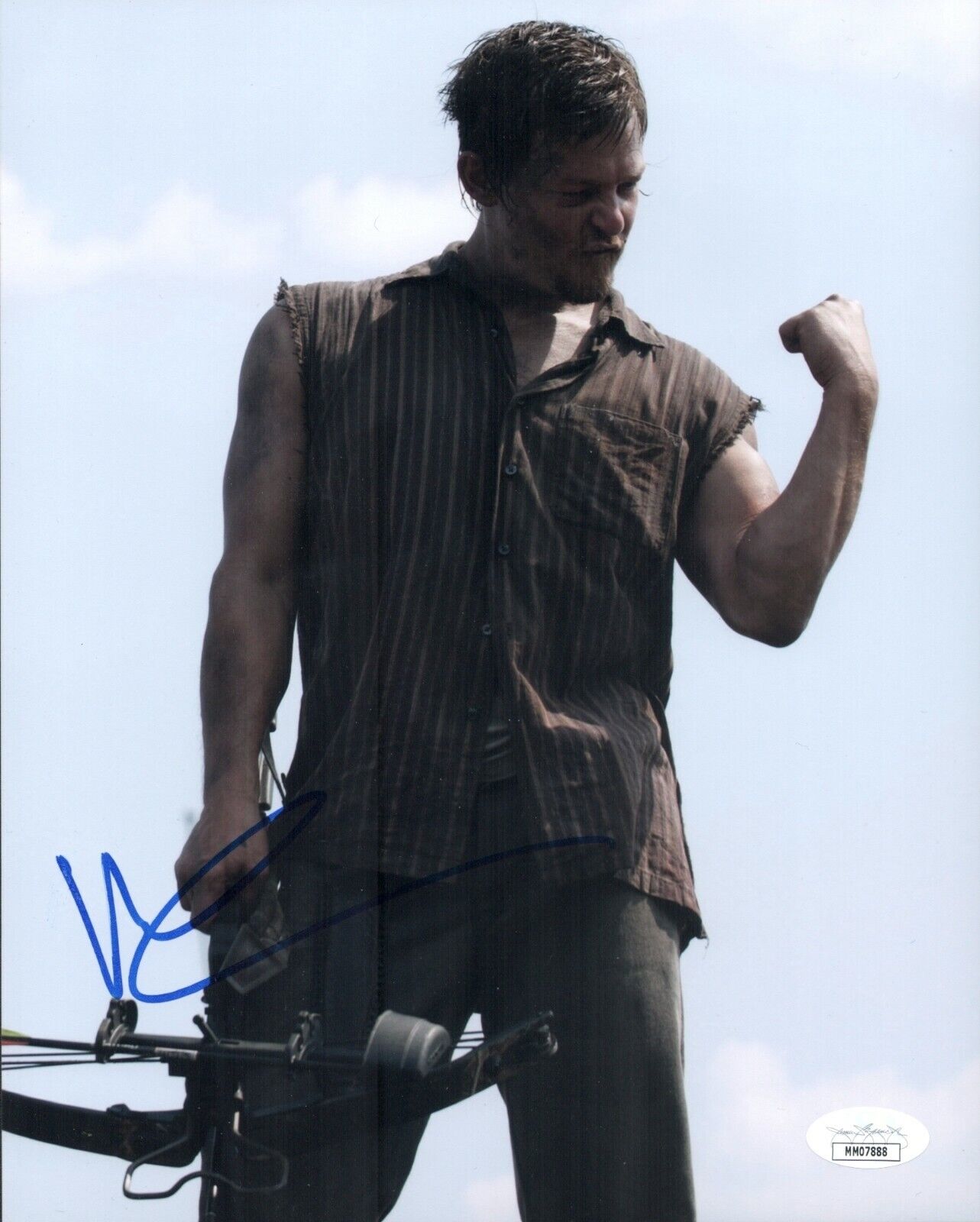 NORMAN REEDUS Signed THE WALKING DEAD 8x10 Photo Poster painting Autograph JSA COA