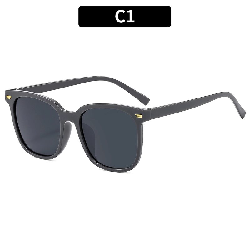 Casual Minimalist Solid Color Ac Square Full Frame Women’s Sunglasses