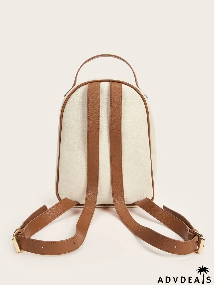 Chain Decor Quilted Backpack