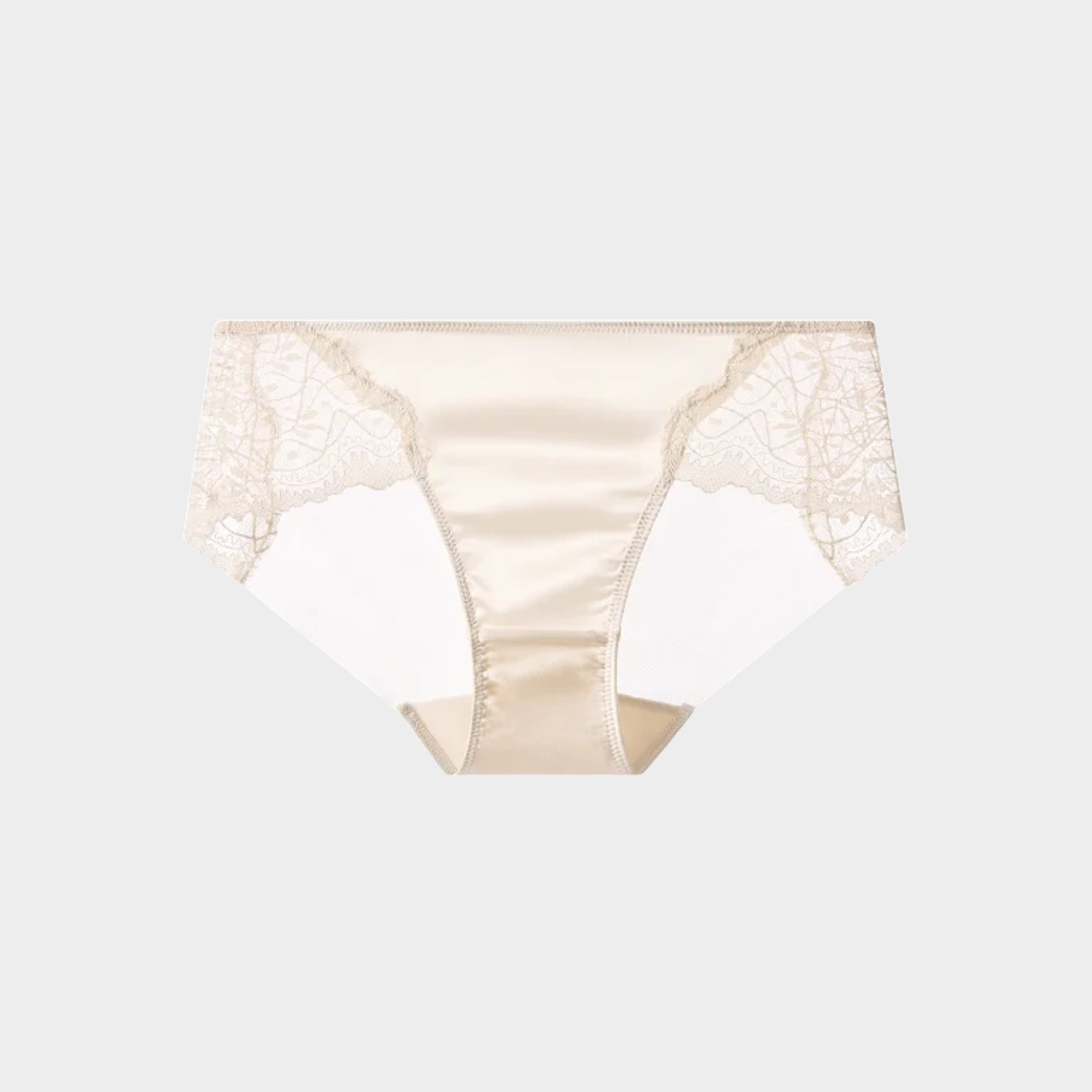 Silk Lace Panties Mid Waist Daily Essentials REAL SILK LIFE