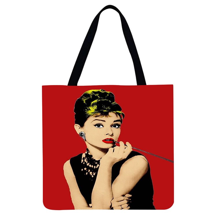 Linen Tote Bag - Audrey Hepburn