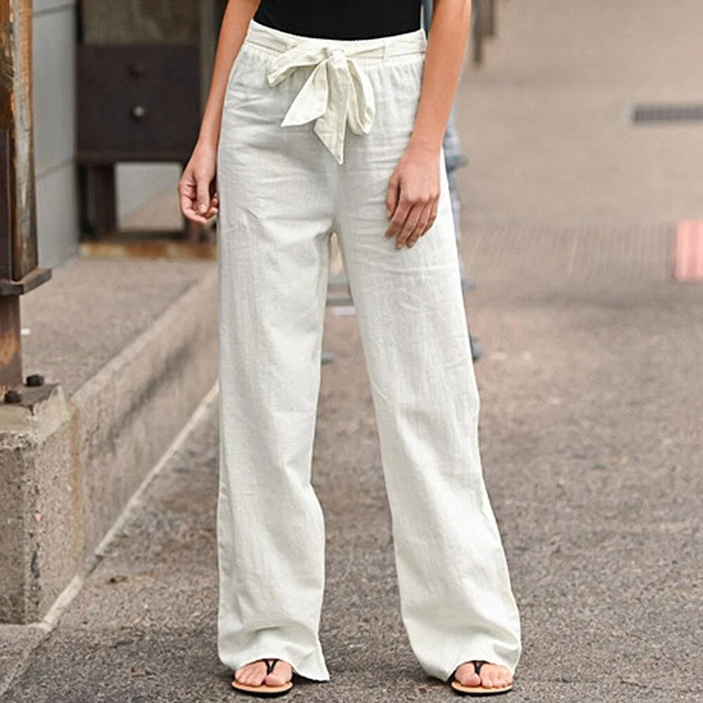 Relaxed And Comfortable Elastic Waist Pants