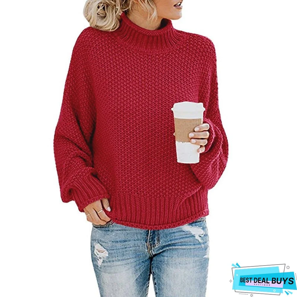 Autumn and Winter New Knitwear Women's Turtleneck Pullover