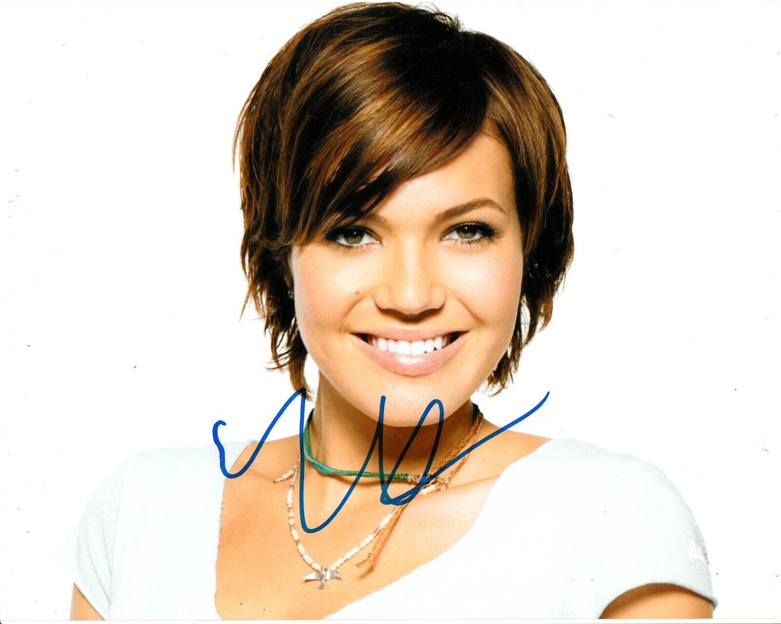 MANDY MOORE SIGNED SEXY Photo Poster painting UACC REG 242 (2)