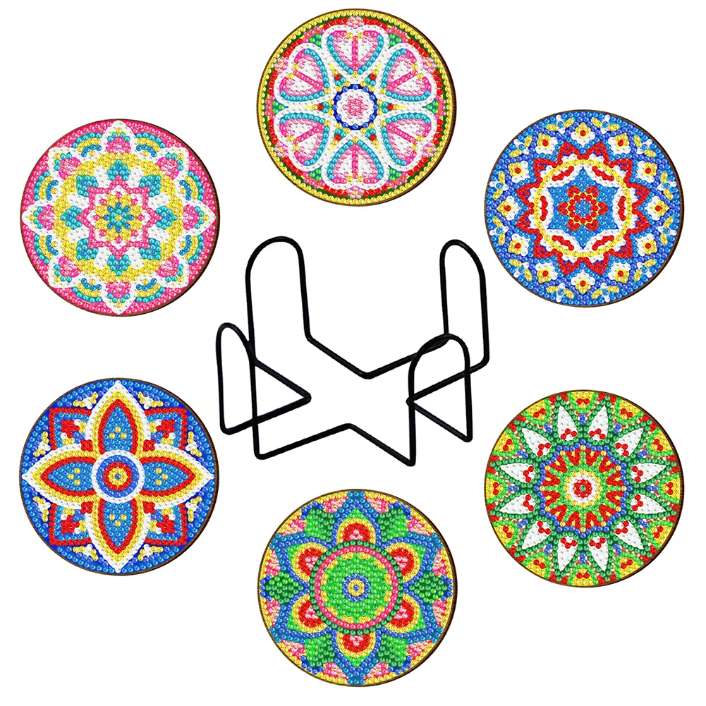 DIY Wooden Mandala Coasters Diamond Painting Kits for Beginners, Adults & Kids Art Craft Supplies