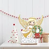 Diamond Painting Wooden Christmas Precious Moment Doll Desktop Decor Ornaments For Christmas Gifts