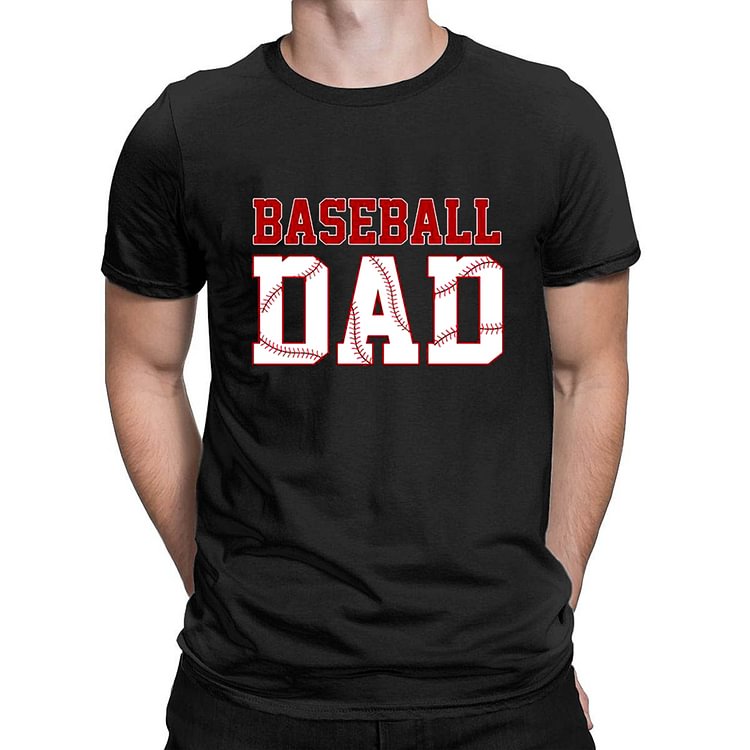 Baseball Dad Short Sleeve Print T-Shirt-01184