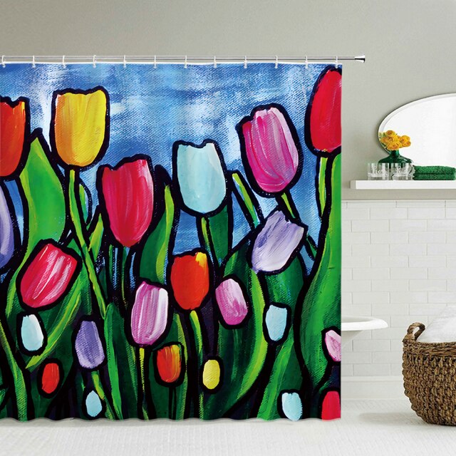 

Shower Curtain – Flowers landscape-180*180cm, 501 Original