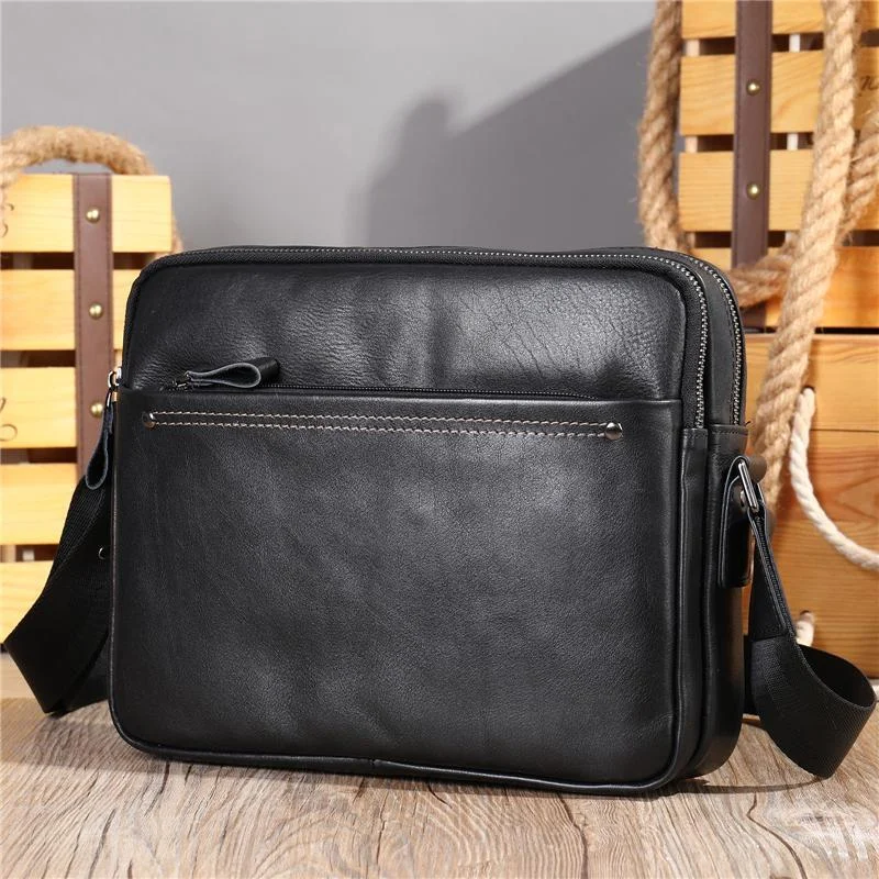 Lightweight Large Capacity Vintage Soft Leather Business Casual Durable Briefcase Handbag