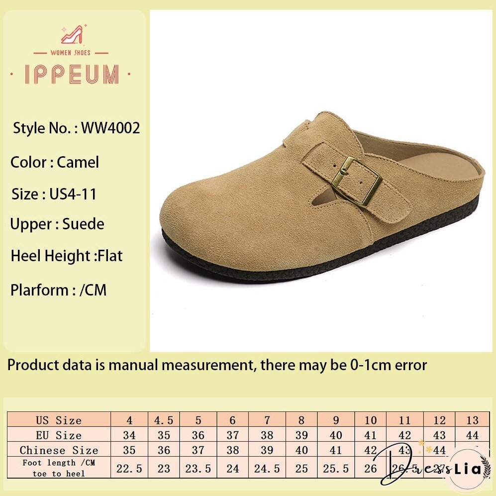 Joskka Women's Mules Casual Clogs Slippers New In Summer Outdoor Round Toe Flats Big Size Designer Dupes Shoes