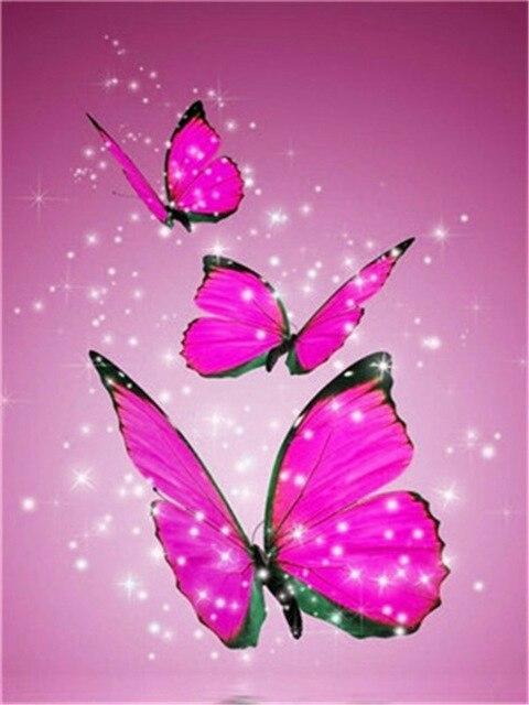 

Pink Butterfly – Paint By Numbers - 40*50CM, 501 Original