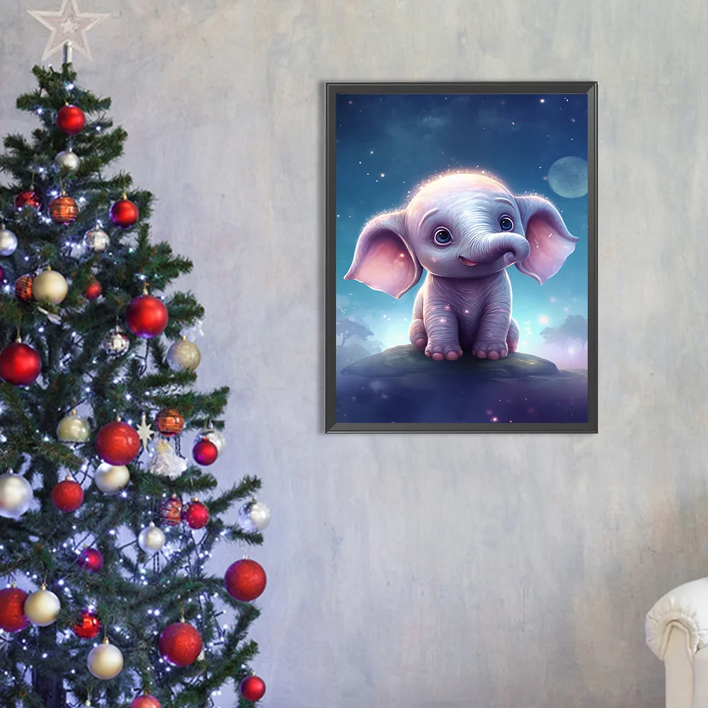 Diamond Painting - Full Round Drill - Elephant(Canvas|30*40cm)