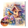 Framed Diamond Painting - Full Round Drill - Bird (25x25cm)
