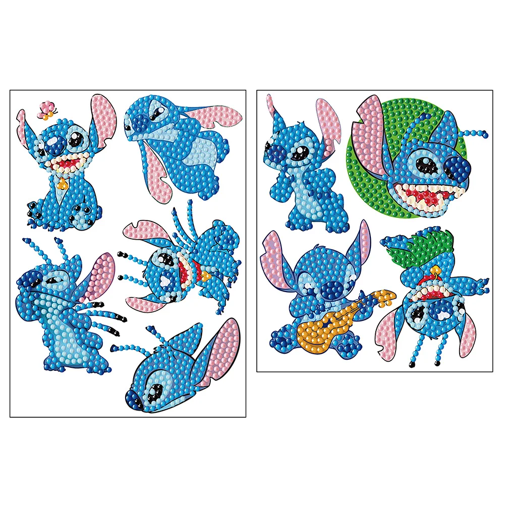 9pcs 5D Diamond Painting Stickers Kit DIY Cartoon Anime Mosaic Arts