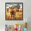 (US Only)Cattle Printed Cross Stitch Kit 40x40cm DIY 14CT Thread Art Needlework Decor