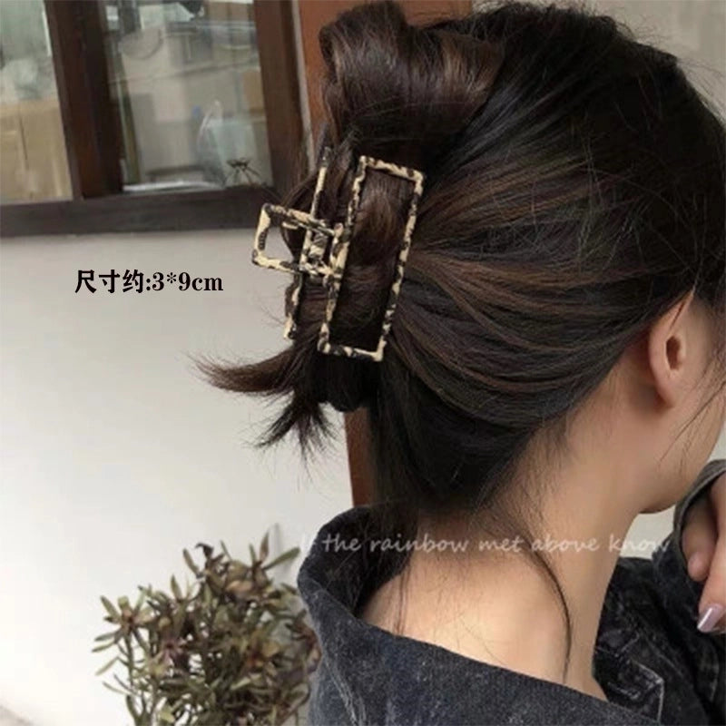 Simple Metal Catch Clip Large Shower Pearl Shark Clip