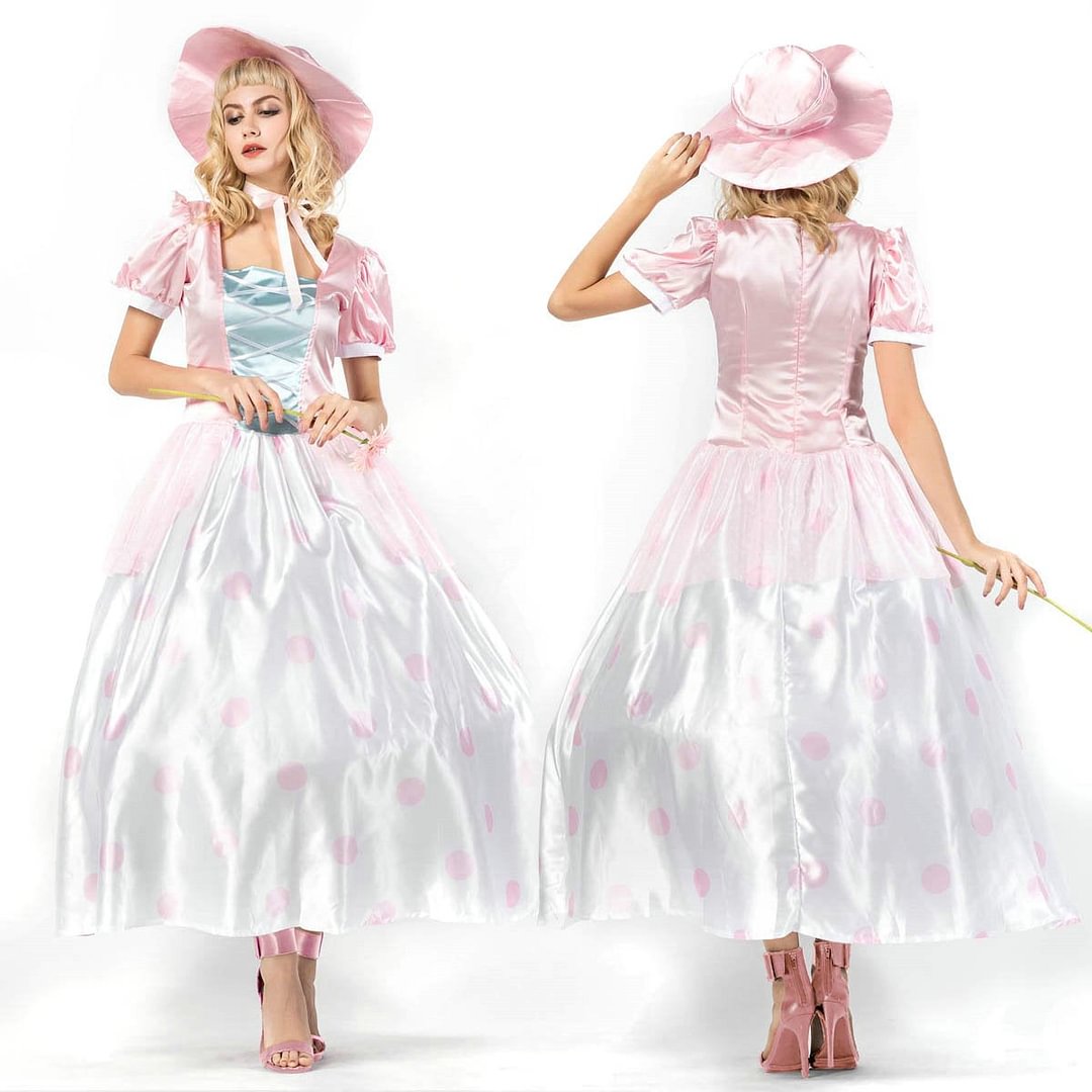 Toy Story Costumes Women's Bo Peep Deluxe Dress Halloween Cosplay Fancy Princess Dress-Pajamasbuy
