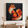 Framed Vulpes - DIY Button Art Painting Kit for Creativity DIY Pearl Dot Crafts for Gift Home Wall Decor 30*30CM