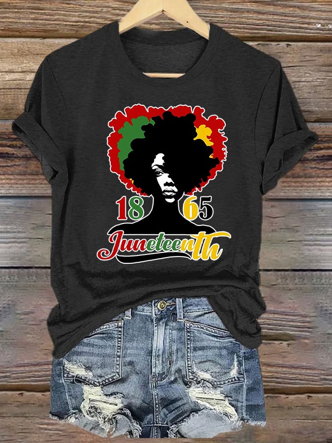 Women's Juneteenth 1865 Print Short Sleeve T-Shirt 