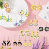 12 Pairs Sun Star Moon Diamond Painting Earrings DIY Diamond Art Earrings