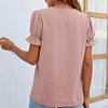 Gioiacombo&trade; Manica corta in chiffon di pizzo manica a sbuffo