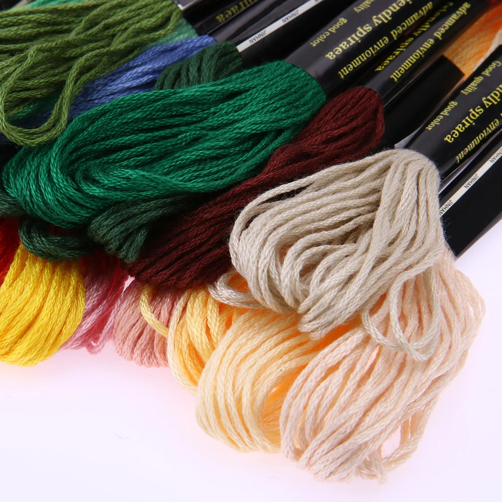 50 Colors Embroidery Thread Hand Cross Stitch Floss Sewing Skeins Craft