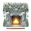 >SALE<Wooden Special Shaped Fireplace White Stockings Diamond Painting Table Ornament