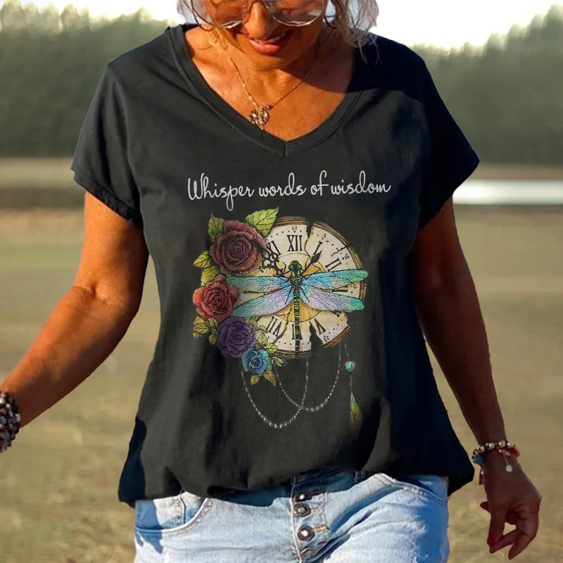 Whisper Words Of Wisdom Dragonfly Graphic Tees
