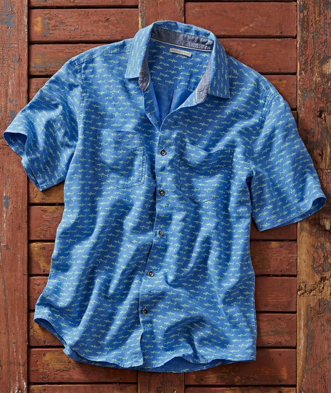Men's Tiburon Print Short Sleeve Shirt