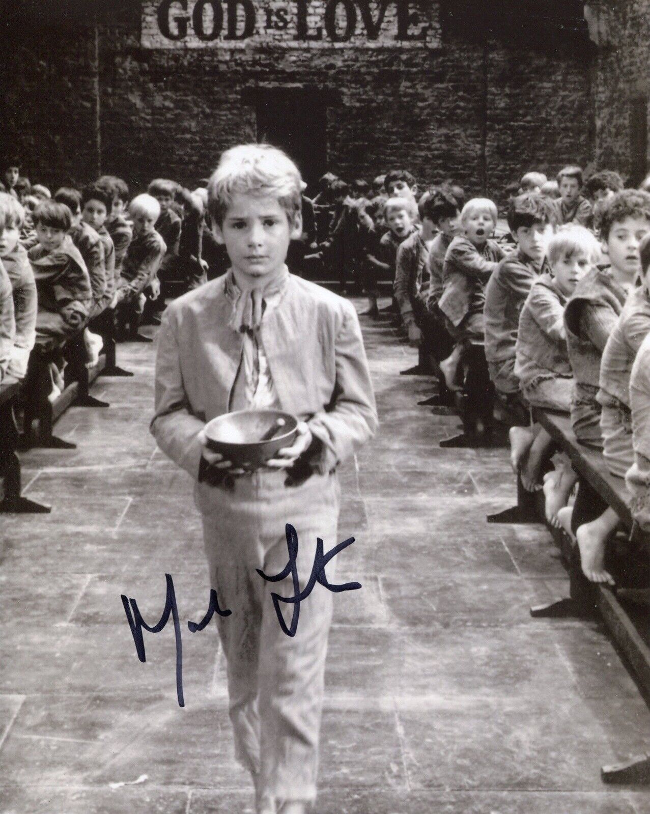 Oliver! movie 8x10 scene Photo Poster painting signed by actor Mark Lester IMAGE No5