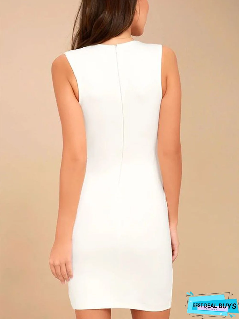 Sexy Tight V-Neck Pleated Irregular Hip Wrap Skirt