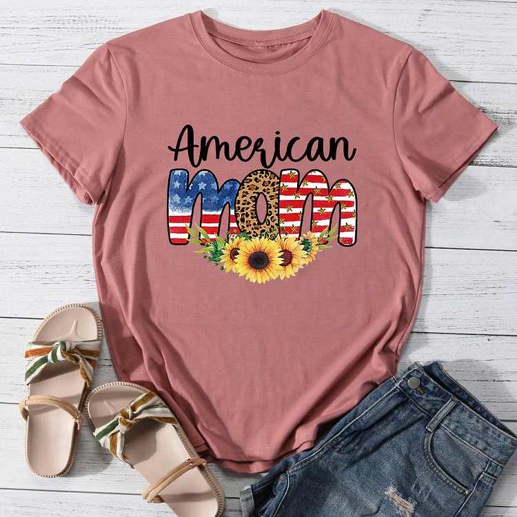 American mom Independence Day Celebration T-Shirt Tee -014122