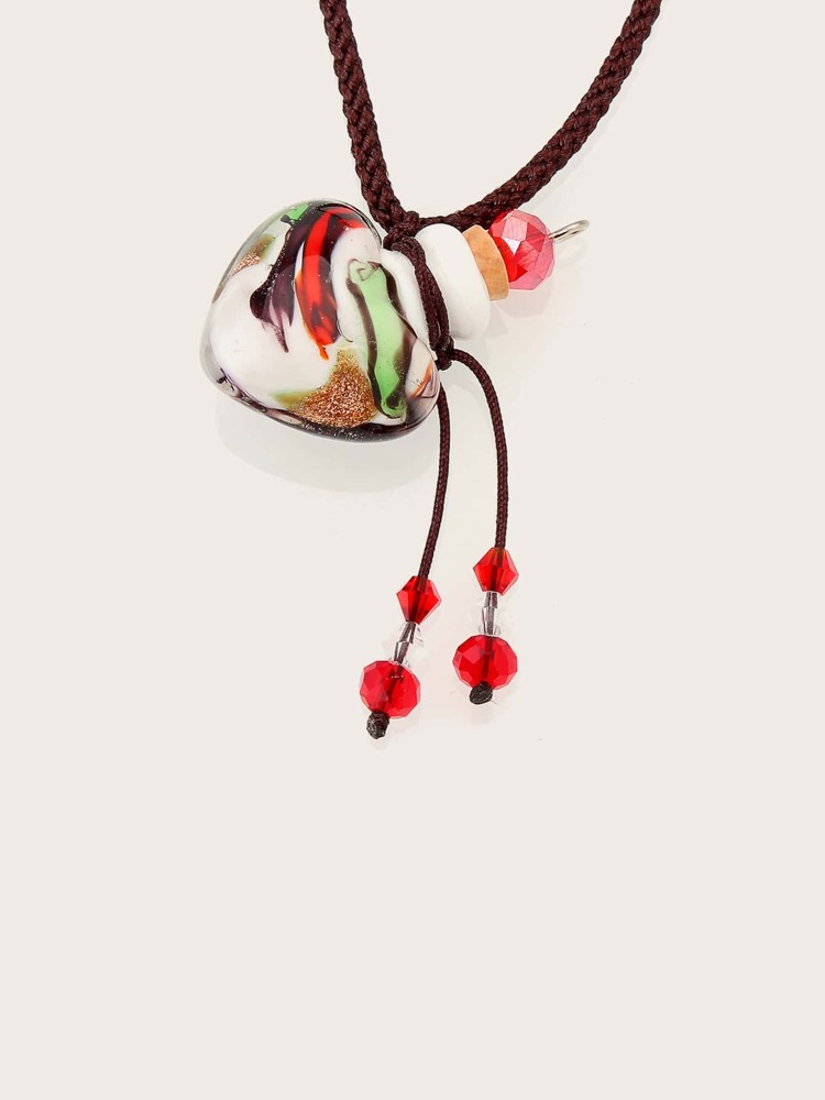 Glass Bottle Charm Necklace